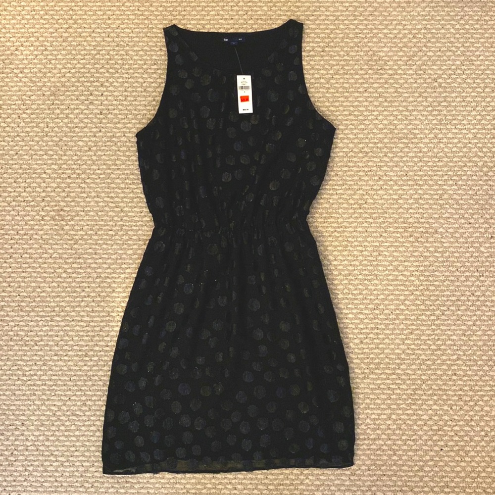 Black and Glitter polka dot dress